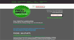 Desktop Screenshot of fullthrottlelandscaping.com